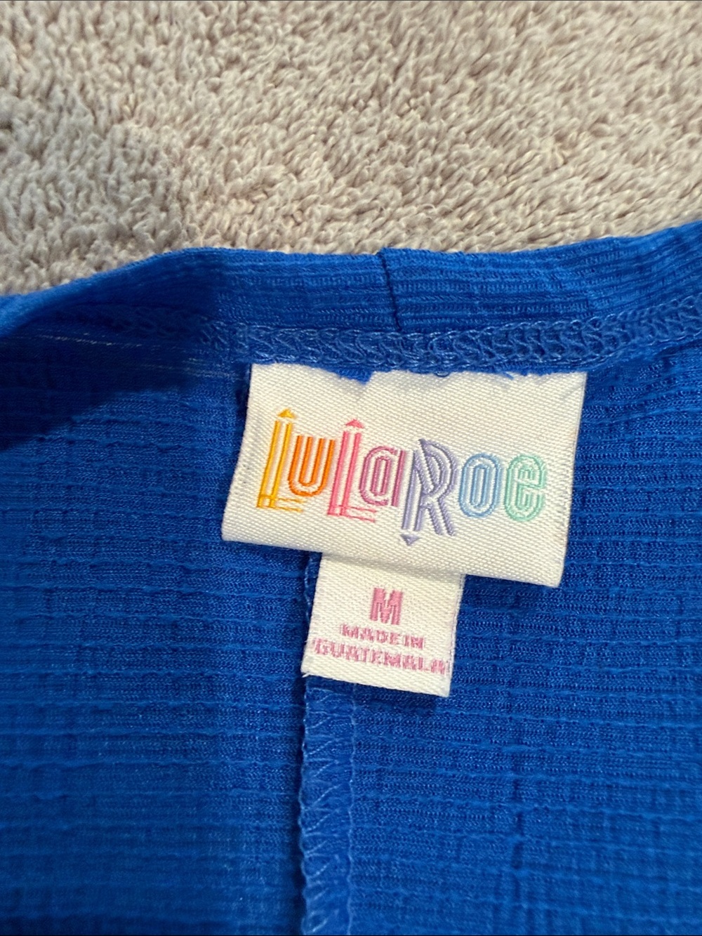 LuLaRoe Joy Royal Blue Long Open-Front Duster - Picture 4 of 6